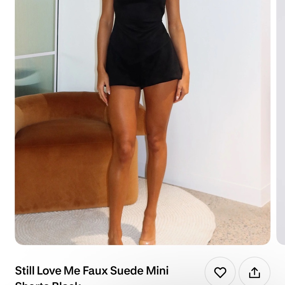 Still Love Me Faux Suede Mini Shorts